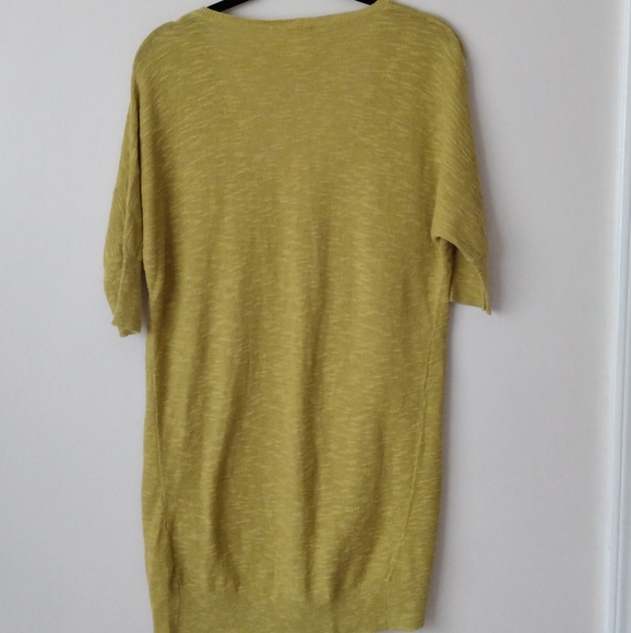 Eileen Fisher Deep V-Neck Linen Tunic Top - Picture 6 of 7